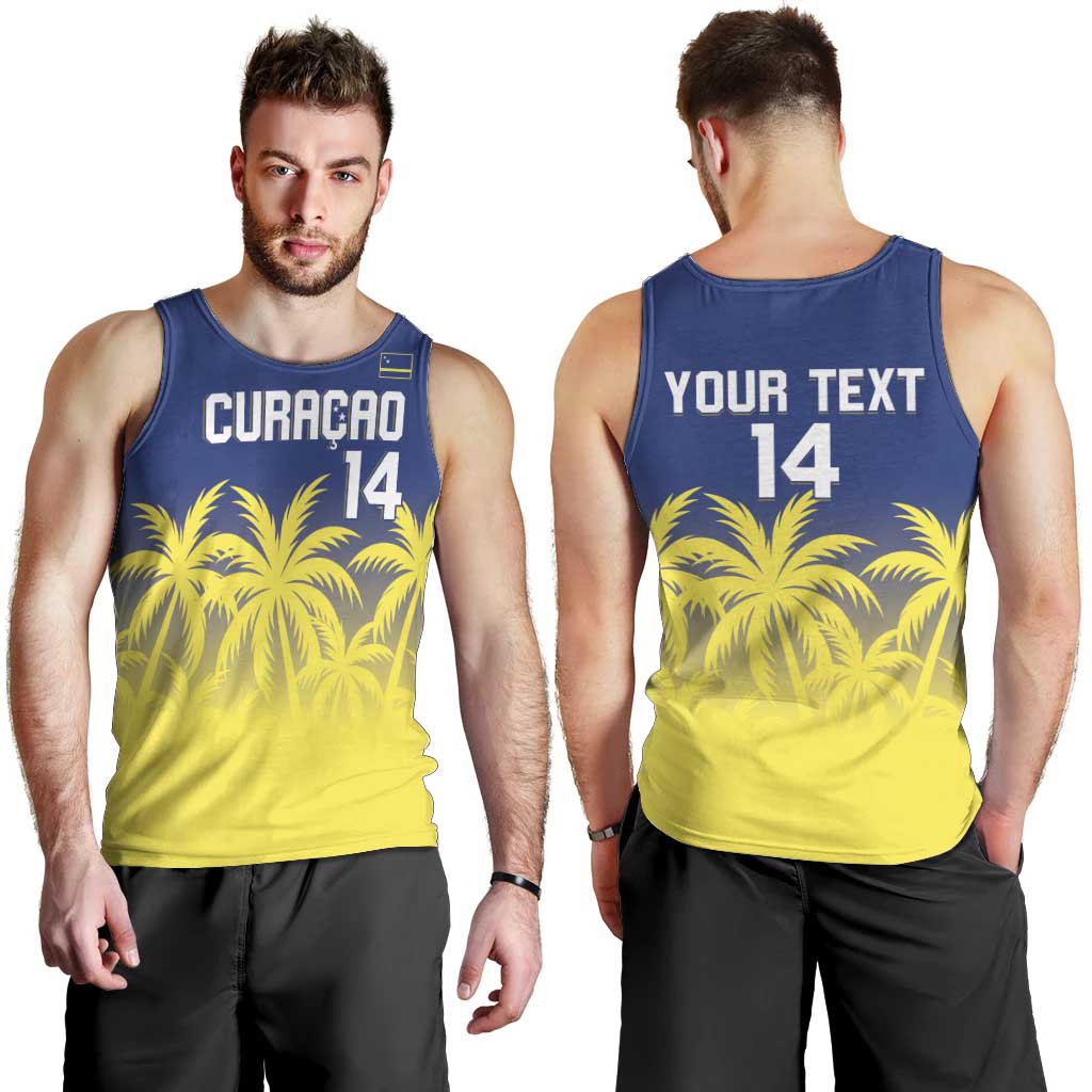 Custom Baseball Curacao Men Tank Top 2025 Korsou de Palmbomen - Wonder Print Shop