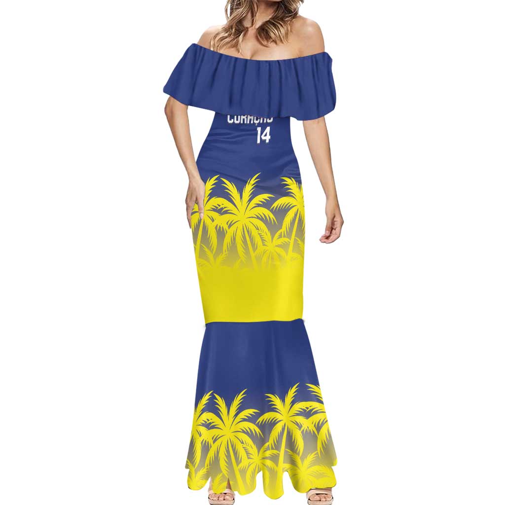 Custom Baseball Curacao Mermaid Dress 2025 Korsou de Palmbomen - Wonder Print Shop