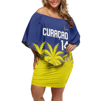 Custom Baseball Curacao Off Shoulder Short Dress 2025 Korsou de Palmbomen - Wonder Print Shop