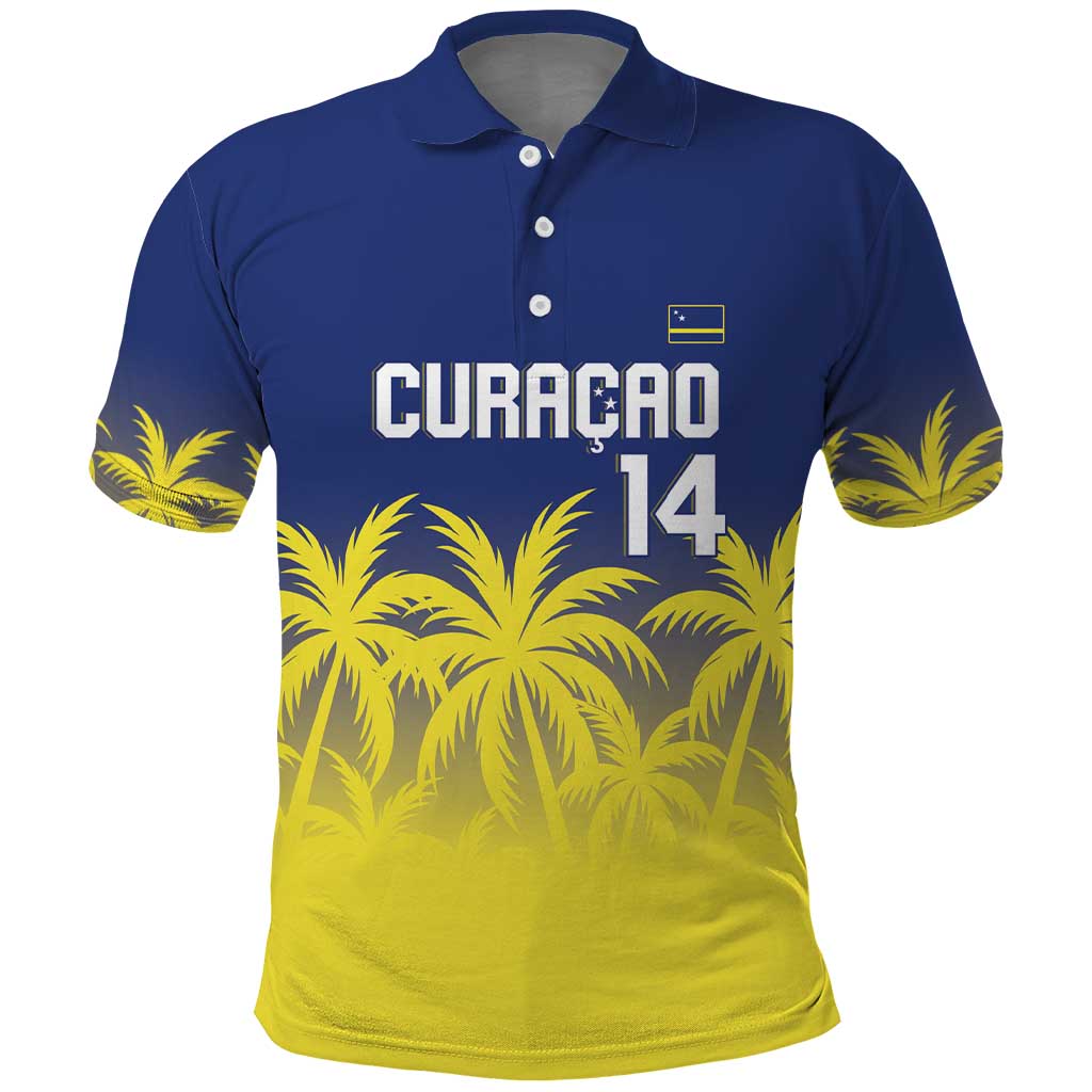 Custom Baseball Curacao Polo Shirt 2025 Korsou de Palmbomen - Wonder Print Shop
