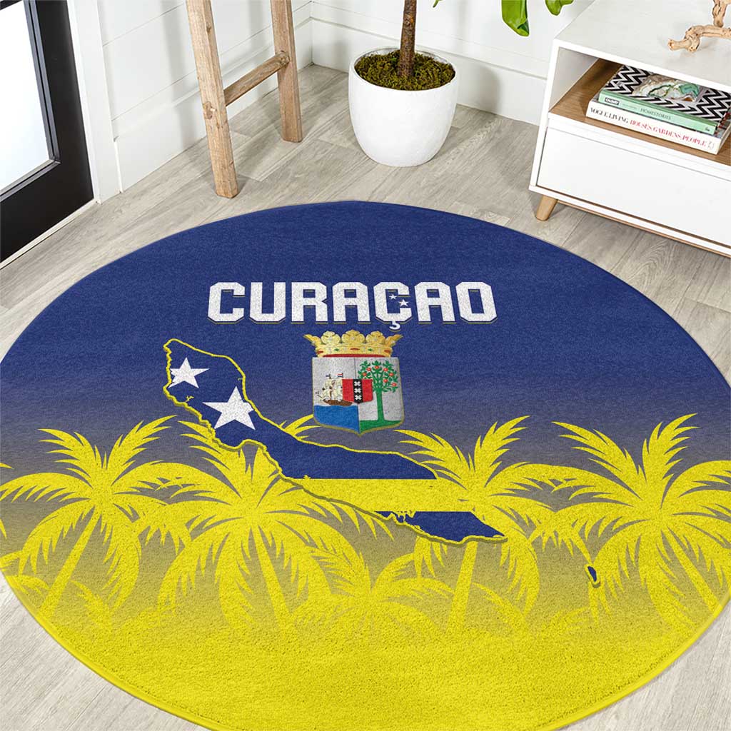 Baseball Curacao Round Carpet 2025 Korsou de Palmbomen - Wonder Print Shop