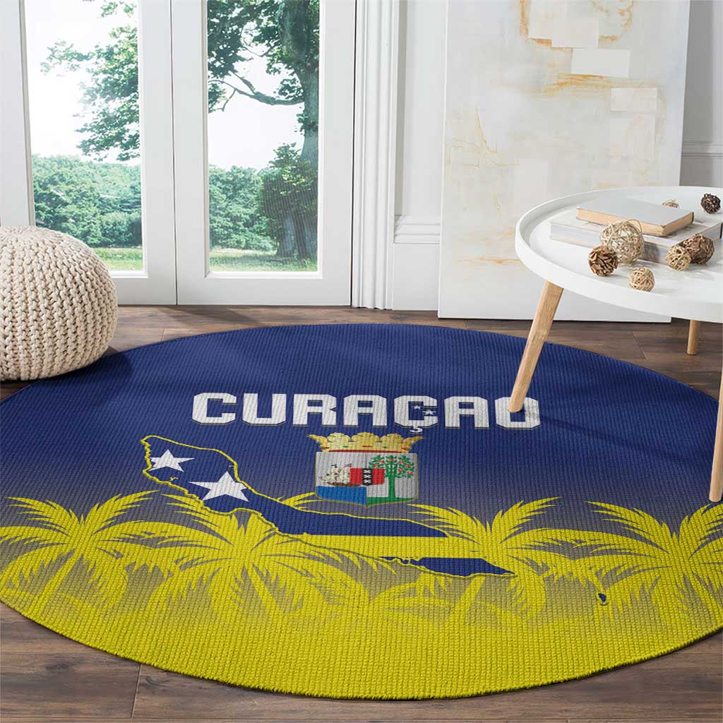 Baseball Curacao Round Carpet 2025 Korsou de Palmbomen - Wonder Print Shop