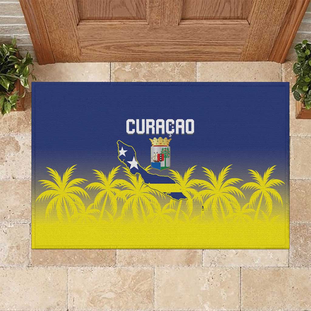 Baseball Curacao Rubber Doormat 2025 Korsou de Palmbomen - Wonder Print Shop