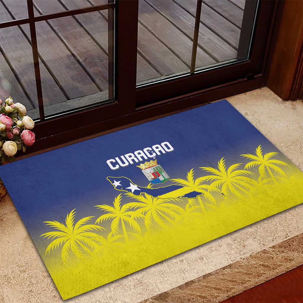Baseball Curacao Rubber Doormat 2025 Korsou de Palmbomen - Wonder Print Shop