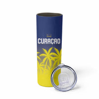Custom Baseball Curacao Skinny Tumbler 2025 Korsou de Palmbomen - Wonder Print Shop