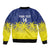 Custom Baseball Curacao Sleeve Zip Bomber Jacket 2025 Korsou de Palmbomen - Wonder Print Shop