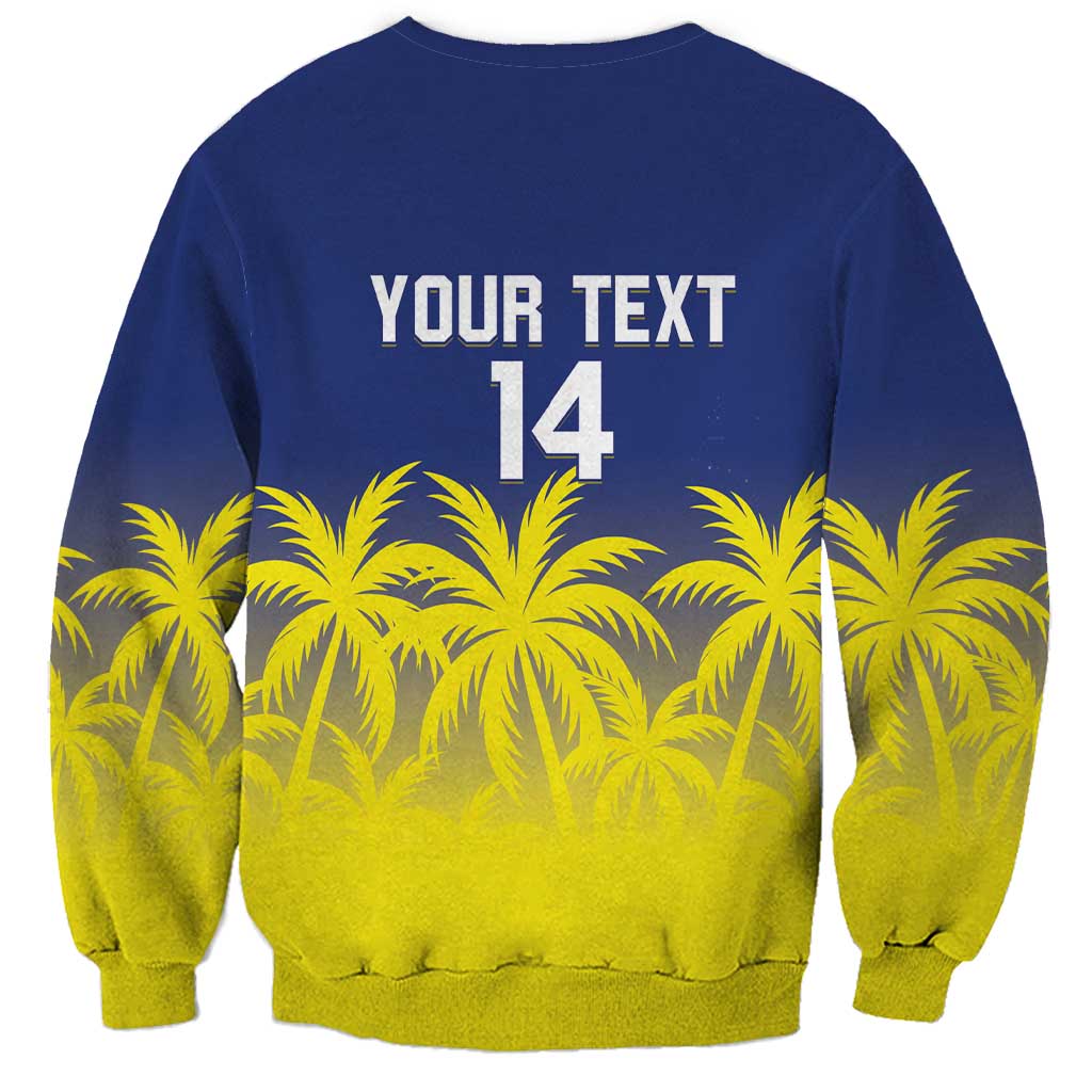 Custom Baseball Curacao Sweatshirt 2025 Korsou de Palmbomen - Wonder Print Shop