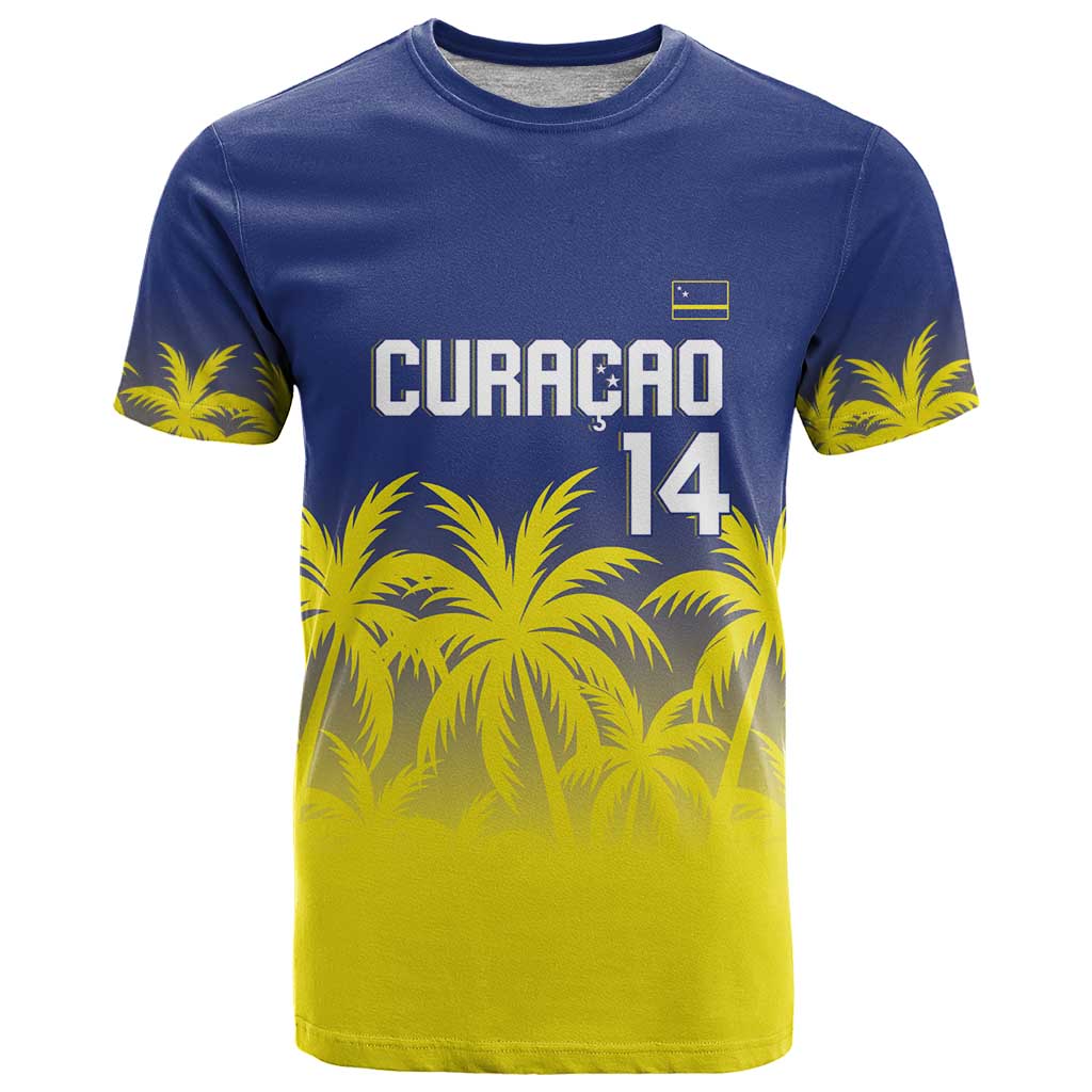 Custom Baseball Curacao T Shirt 2025 Korsou de Palmbomen - Wonder Print Shop
