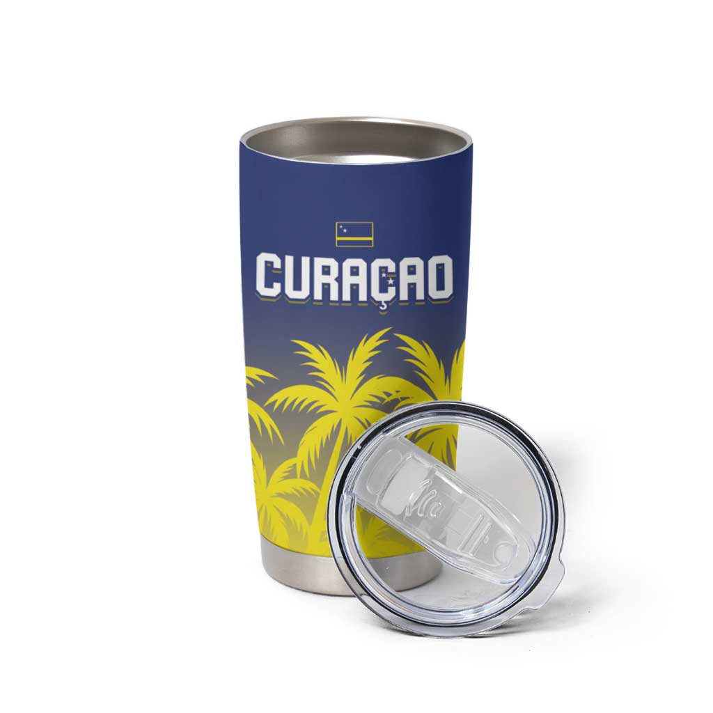Custom Baseball Curacao Tumbler Cup 2025 Korsou de Palmbomen - Wonder Print Shop