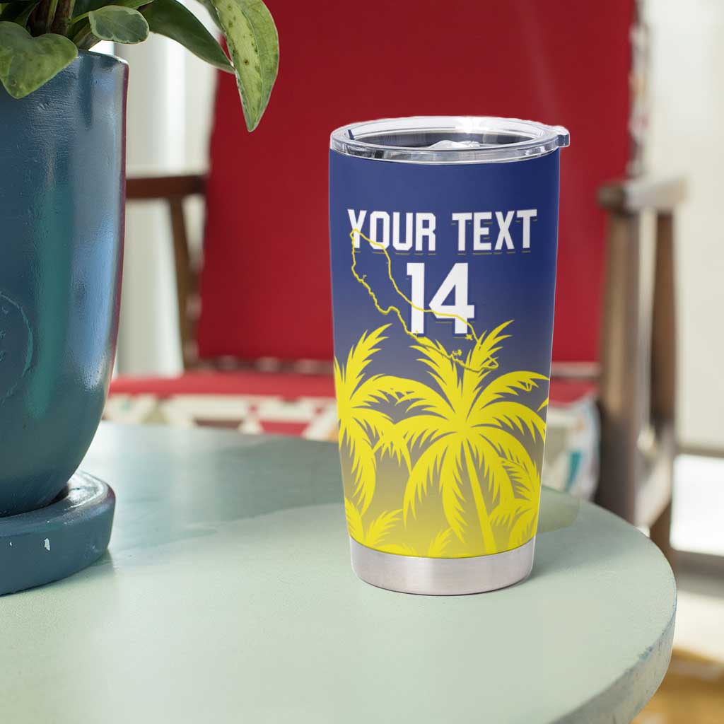 Custom Baseball Curacao Tumbler Cup 2025 Korsou de Palmbomen - Wonder Print Shop