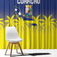 Baseball Curacao Window Curtain 2025 Korsou de Palmbomen - Wonder Print Shop