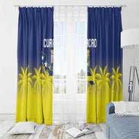 Baseball Curacao Window Curtain 2025 Korsou de Palmbomen - Wonder Print Shop