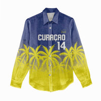 Custom Baseball Curacao Women Casual Shirt 2025 Korsou de Palmbomen - Wonder Print Shop