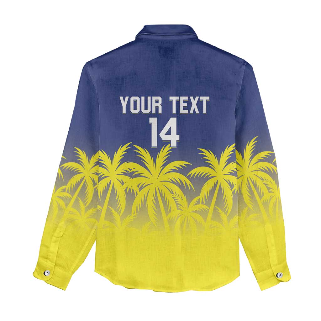 Custom Baseball Curacao Women Casual Shirt 2025 Korsou de Palmbomen - Wonder Print Shop