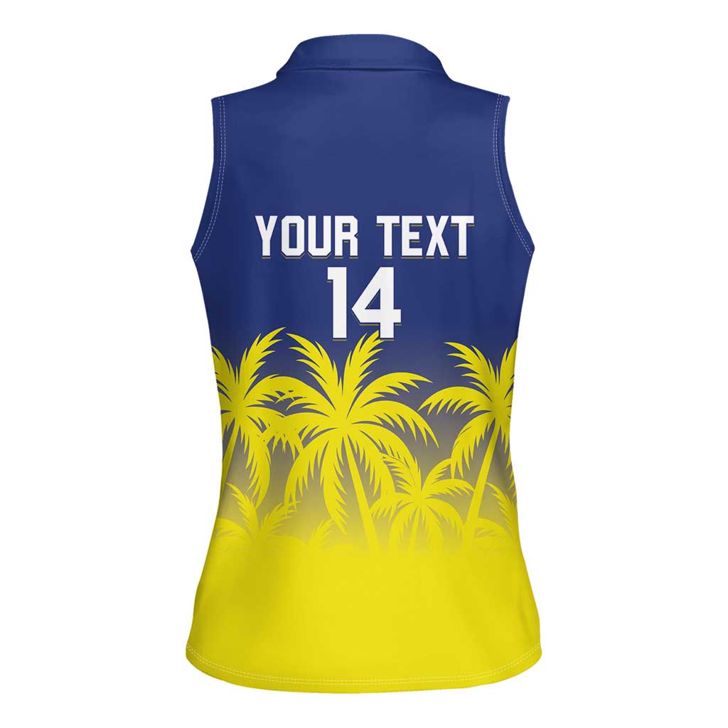 Custom Baseball Curacao Women Sleeveless Polo Shirt 2025 Korsou de Palmbomen - Wonder Print Shop