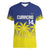 Custom Baseball Curacao Women V-Neck T-Shirt 2025 Korsou de Palmbomen - Wonder Print Shop