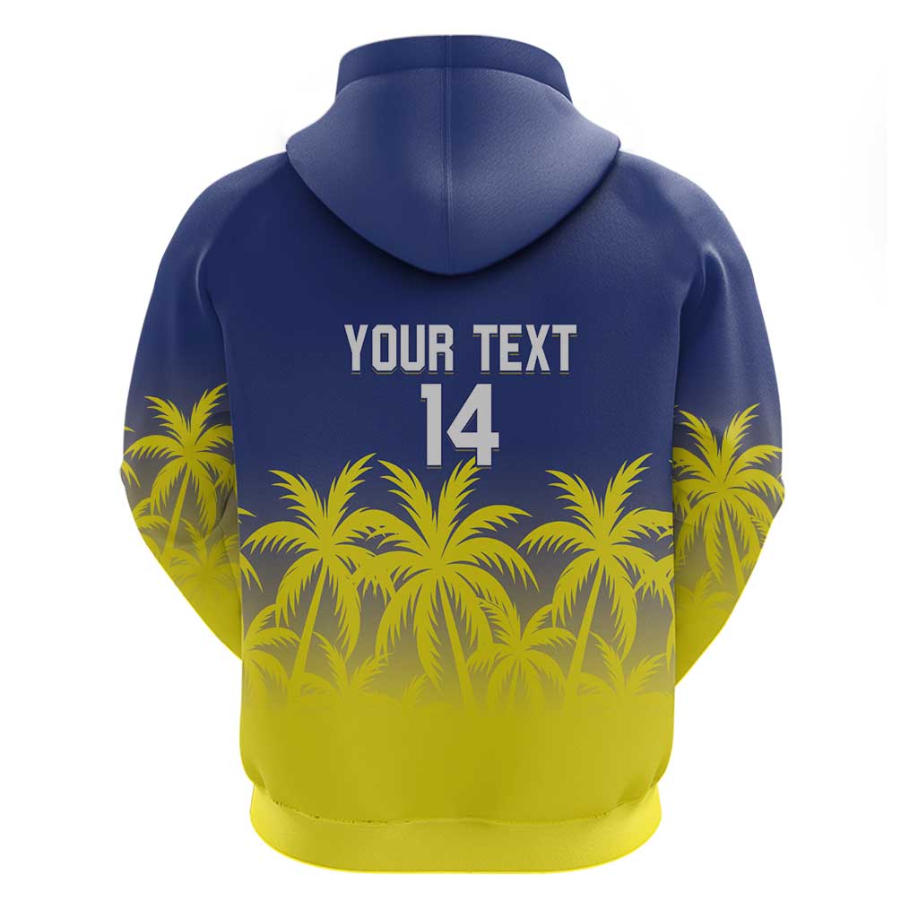 Custom Baseball Curacao Zip Hoodie 2025 Korsou de Palmbomen - Wonder Print Shop