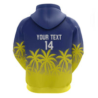 Custom Baseball Curacao Zip Hoodie 2025 Korsou de Palmbomen - Wonder Print Shop