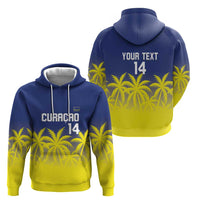 Custom Baseball Curacao Zip Hoodie 2025 Korsou de Palmbomen - Wonder Print Shop