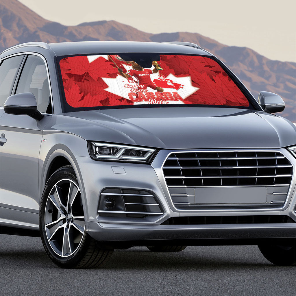 Canada Day Proud 2026 Auto Sun Shade Canadian Moose Soccer Is Coming Home
