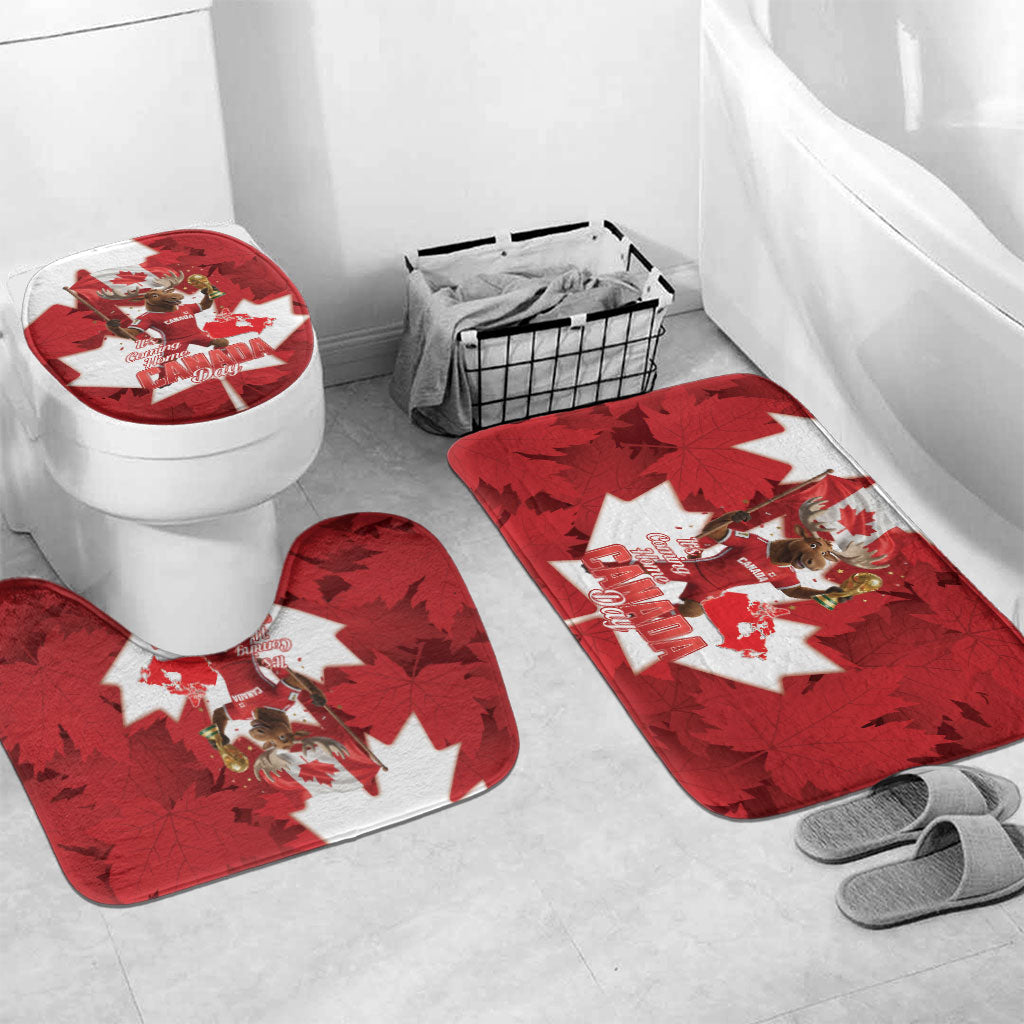 Canada Day Proud 2026 Bathroom Set Canadian Moose Soccer Is Coming Home
