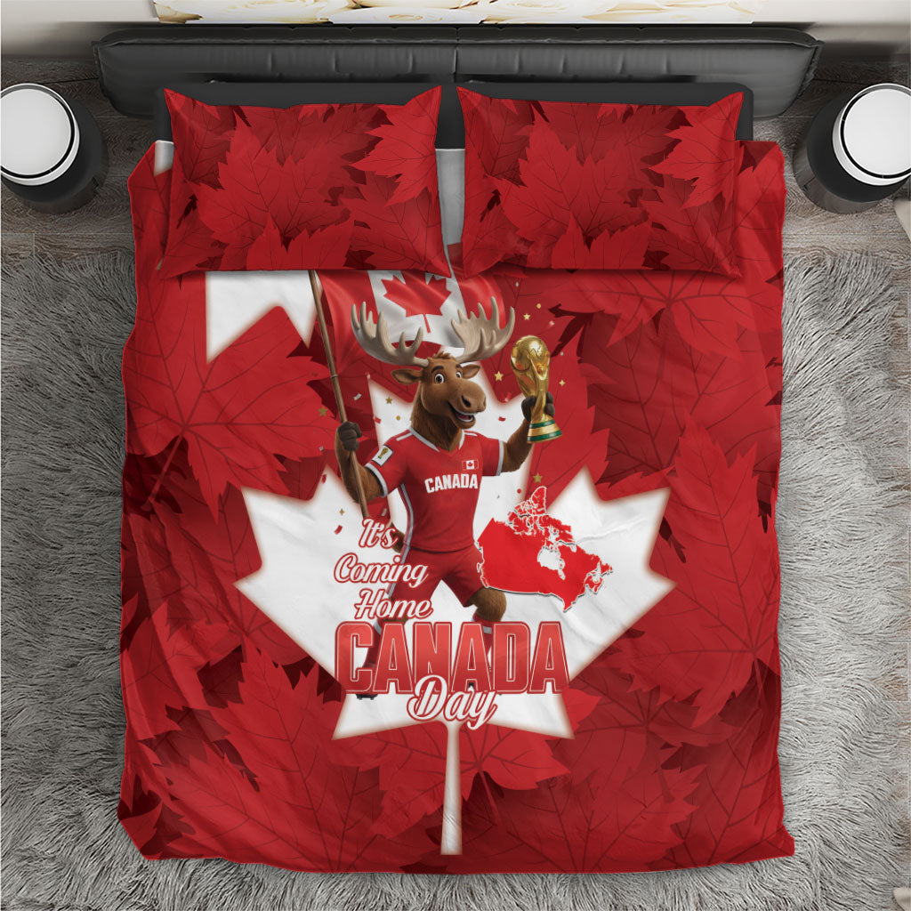 Canada Day Proud 2026 Bedding Set Canadian Moose Soccer Is Coming Home