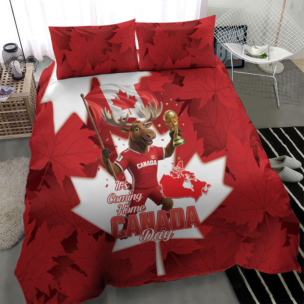Canada Day Proud 2026 Bedding Set Canadian Moose Soccer Is Coming Home