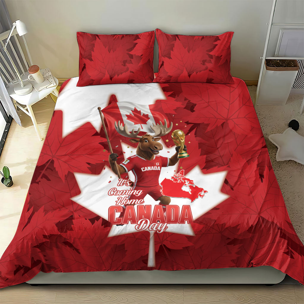 Canada Day Proud 2026 Bedding Set Canadian Moose Soccer Is Coming Home