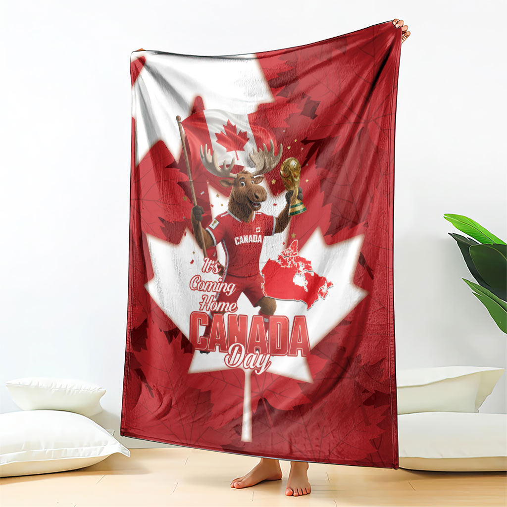 Canada Day Proud 2026 Blanket Canadian Moose Soccer Is Coming Home
