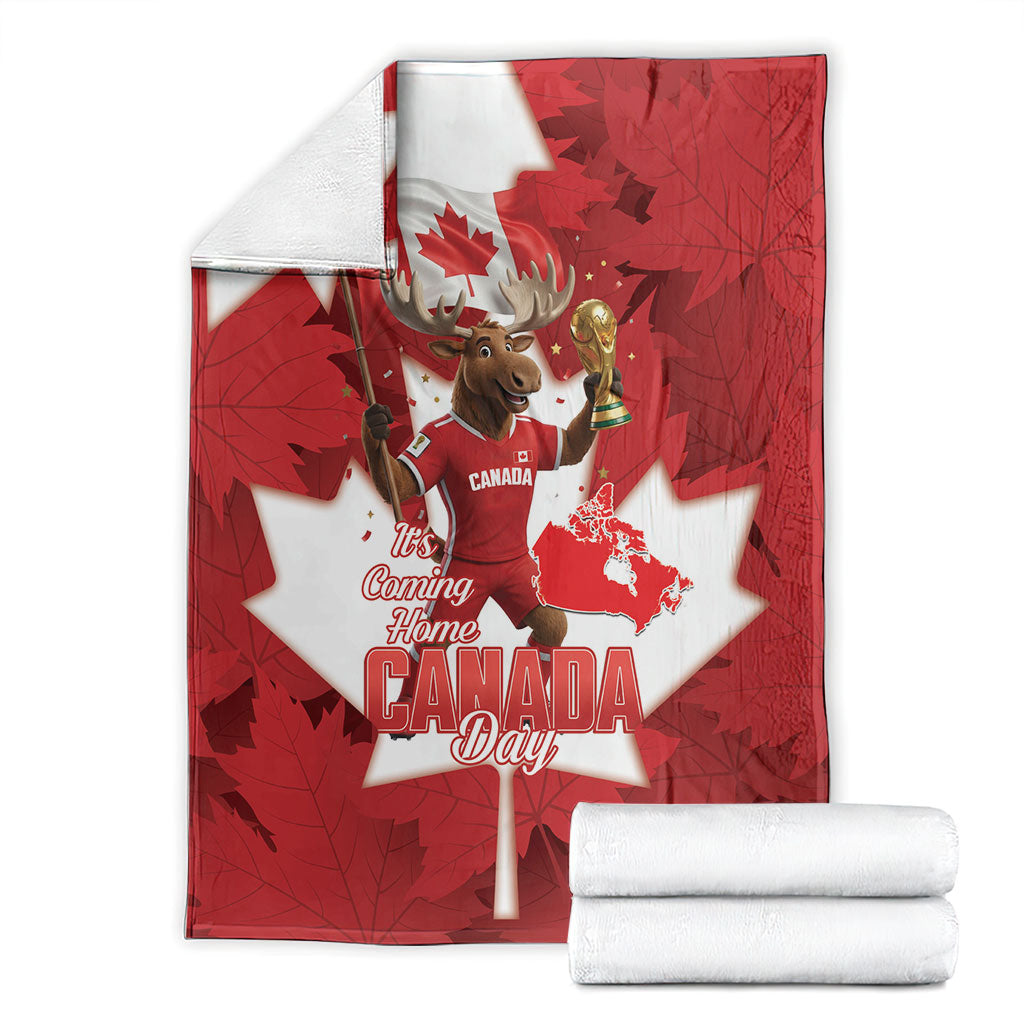Canada Day Proud 2026 Blanket Canadian Moose Soccer Is Coming Home