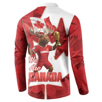 Canada Day Proud 2026 Button Sweatshirt Canadian Moose Soccer Is Coming Home
