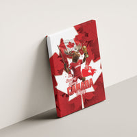 Canada Day Proud 2026 Canvas Wall Art Canadian Moose Soccer Is Coming Home