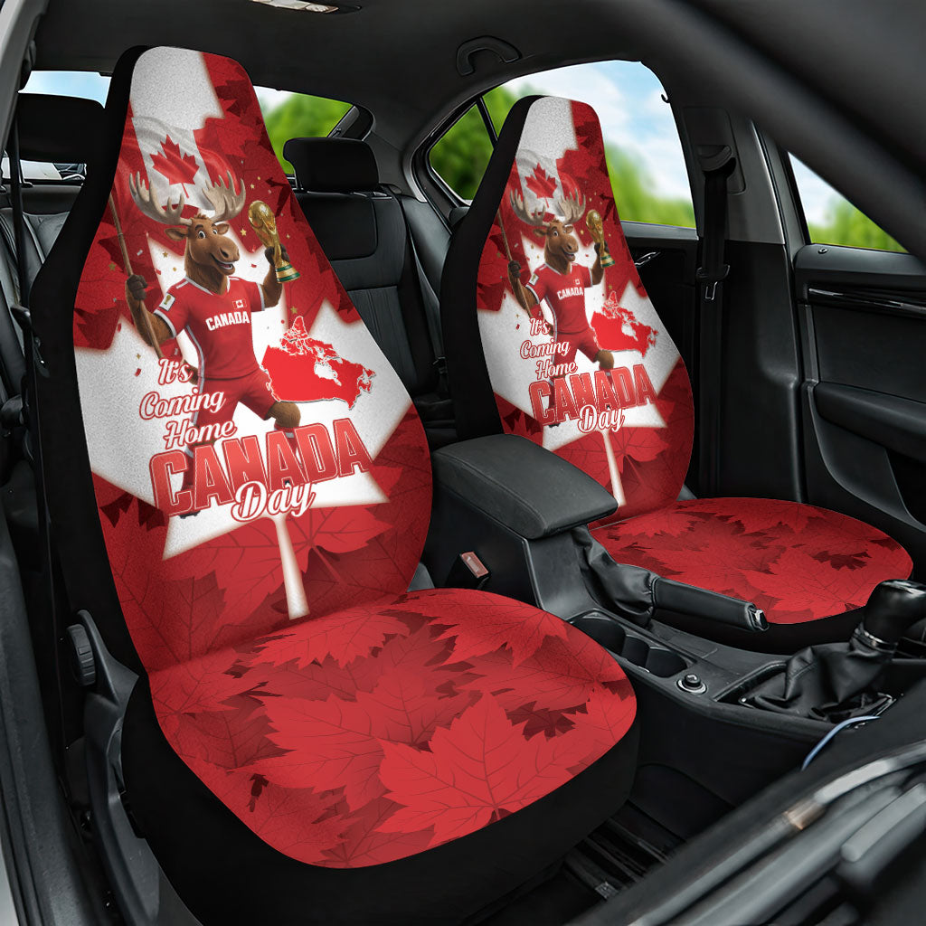 Canada Day Proud 2026 Car Seat Cover Canadian Moose Soccer Is Coming Home