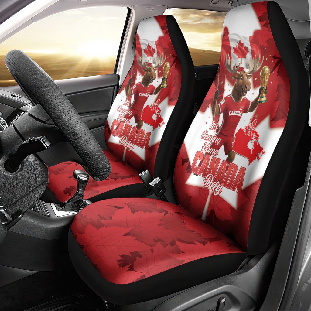 Canada Day Proud 2026 Car Seat Cover Canadian Moose Soccer Is Coming Home