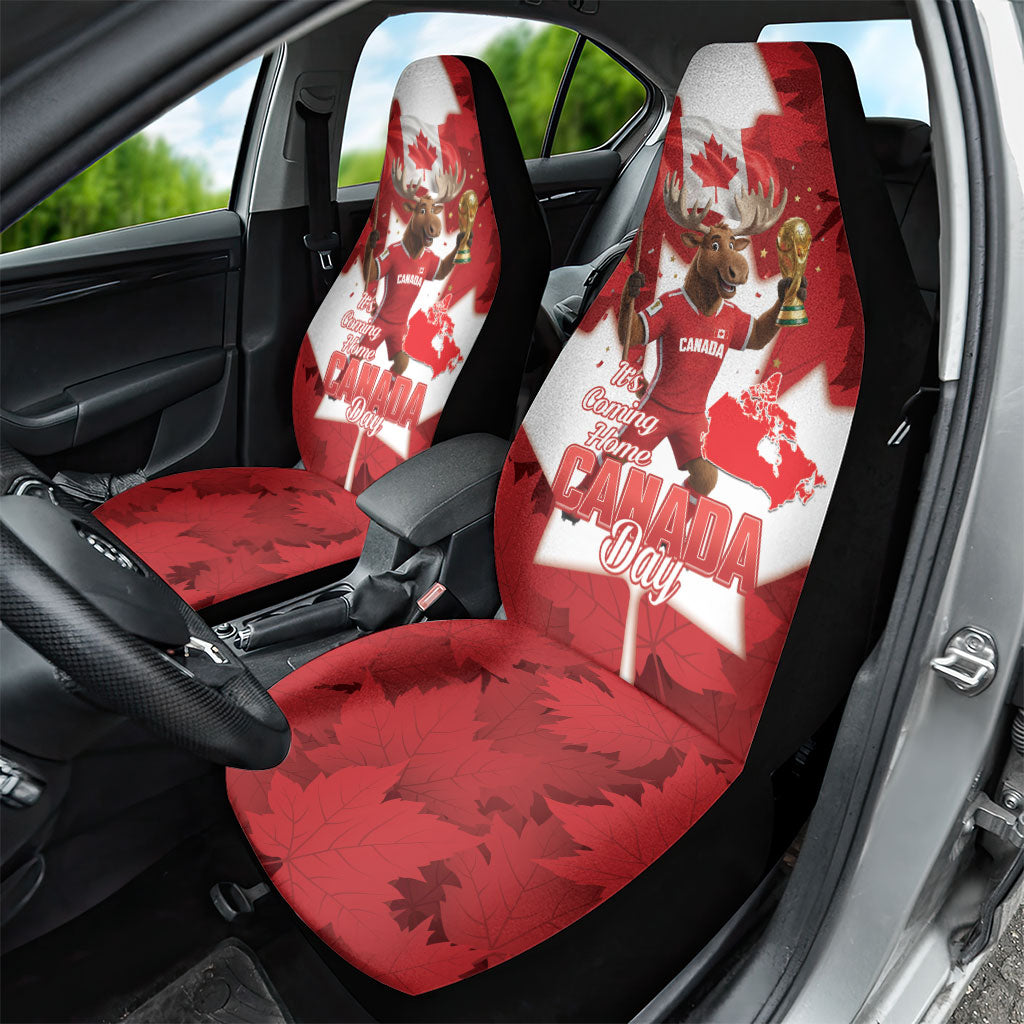 Canada Day Proud 2026 Car Seat Cover Canadian Moose Soccer Is Coming Home