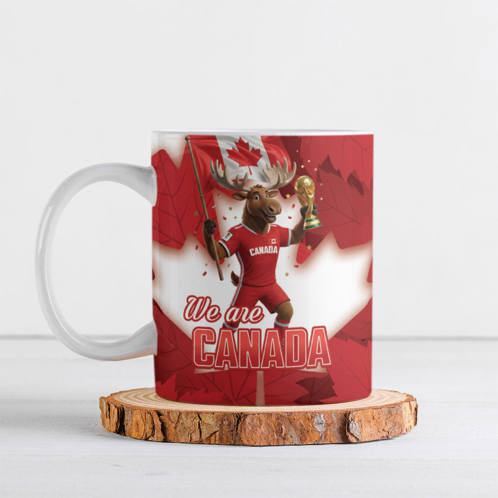 Canada Day Proud 2026 Ceramic Mug Canadian Moose Soccer Is Coming Home