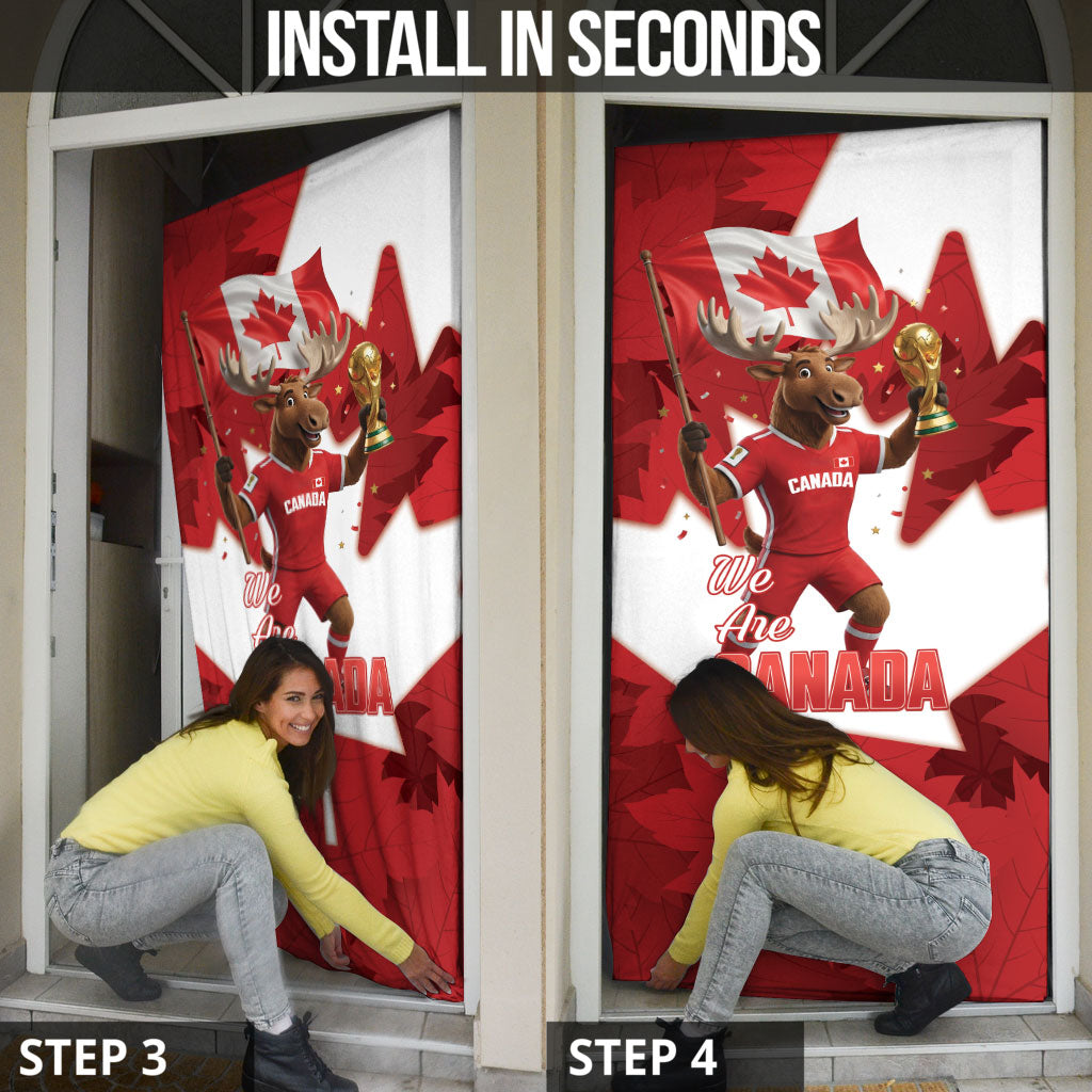 Canada Day Proud 2026 Door Cover Canadian Moose Soccer Is Coming Home