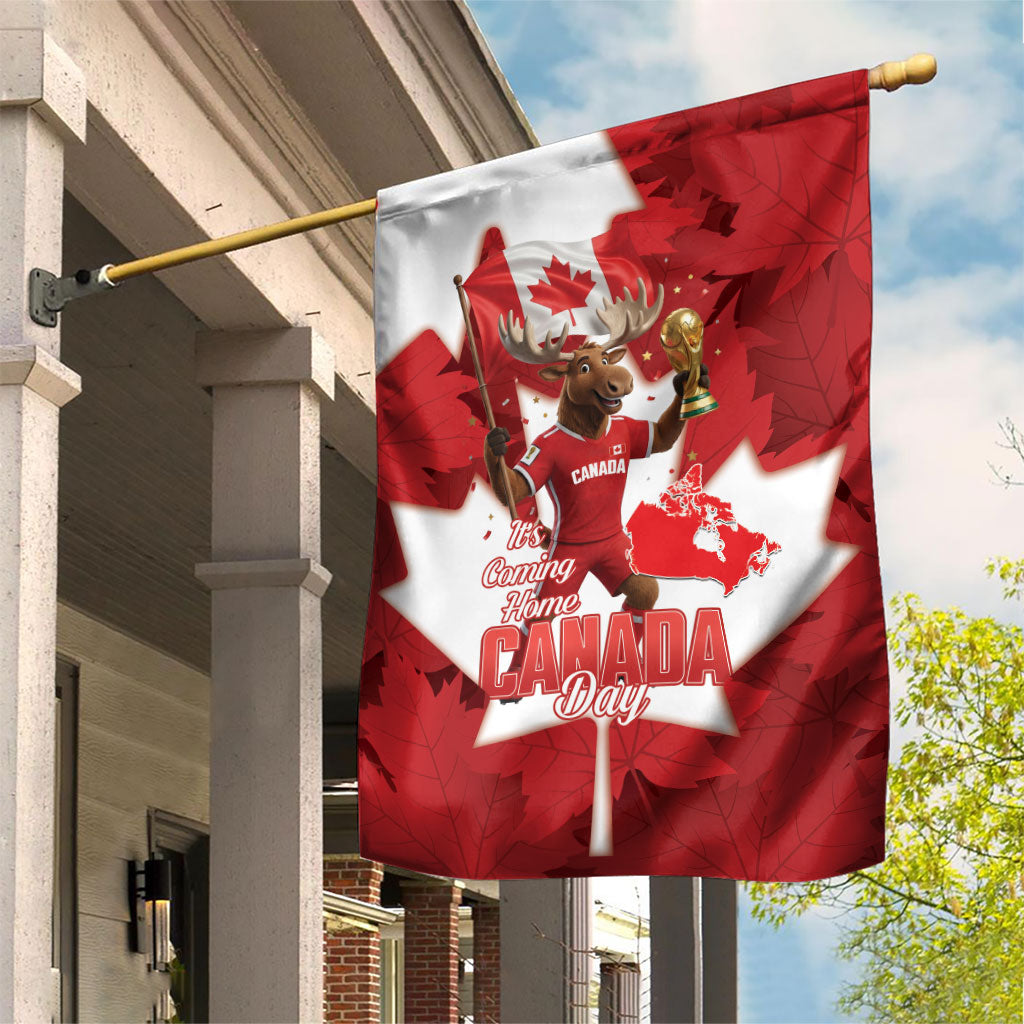 Canada Day Proud 2026 Garden Flag Canadian Moose Soccer Is Coming Home