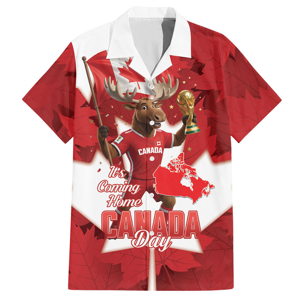 Canada Day Proud 2026 Hawaiian Shirt Canadian Moose Soccer Is Coming Home