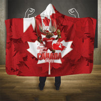 Canada Day Proud 2026 Hooded Blanket Canadian Moose Soccer Is Coming Home