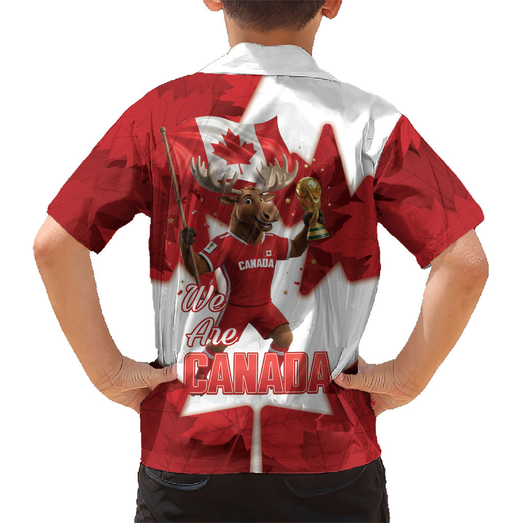 Canada Day Proud 2026 Kid Hawaiian Shirt Canadian Moose Soccer Is Coming Home
