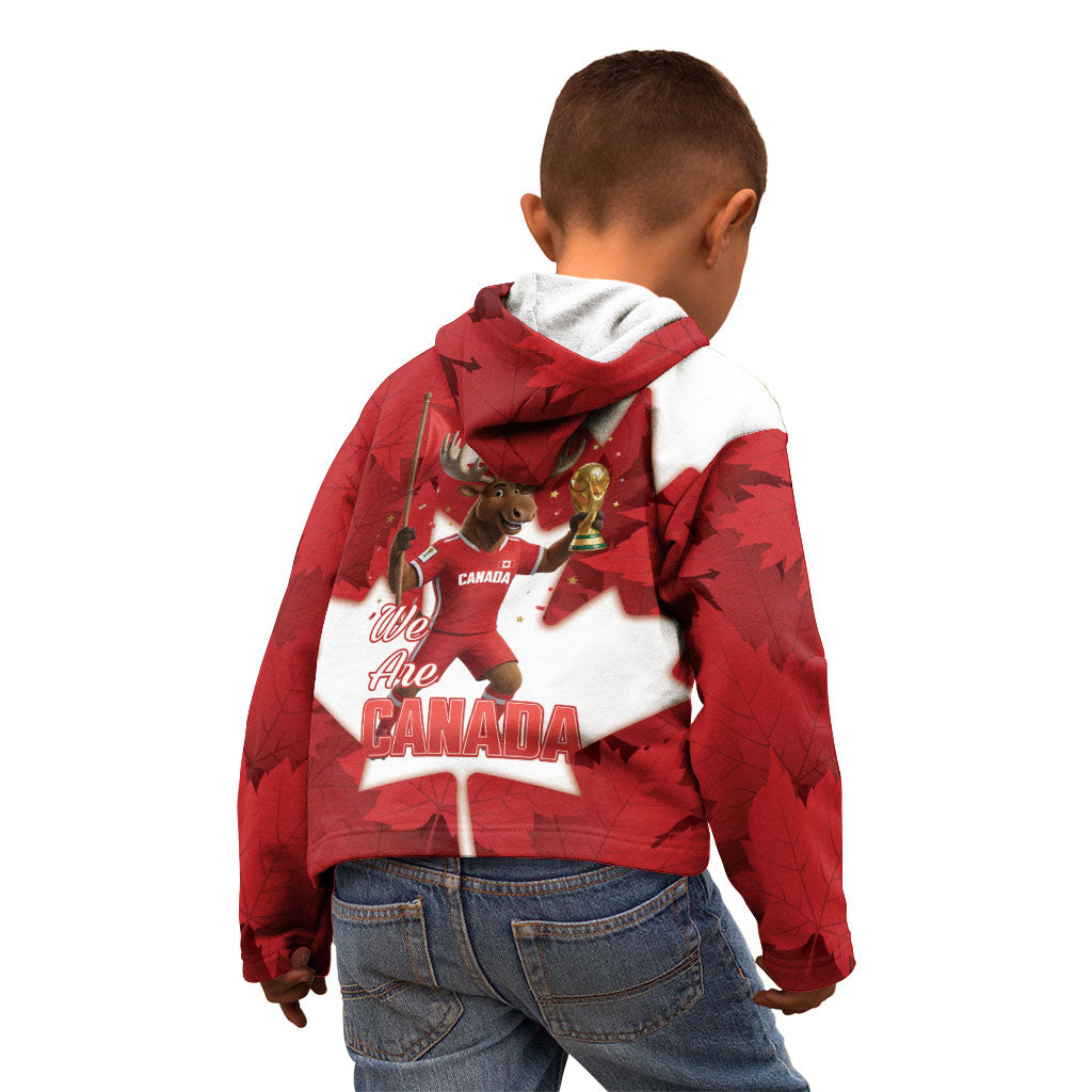 Canada Day Proud 2026 Kid Hoodie Canadian Moose Soccer Is Coming Home