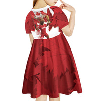 Canada Day Proud 2026 Kid Short Sleeve Dress Canadian Moose Soccer Is Coming Home