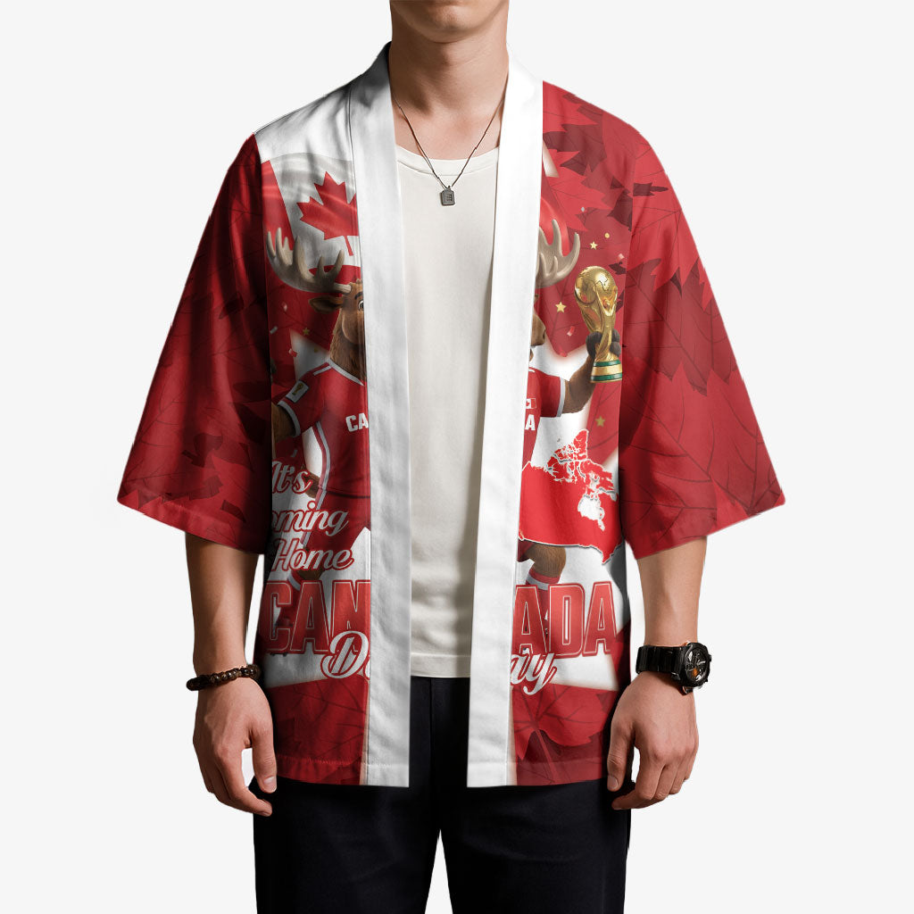 Canada Day Proud 2026 Kimono Canadian Moose Soccer Is Coming Home