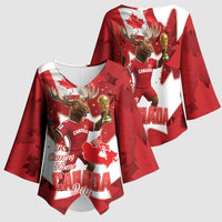 Canada Day Proud 2026 Kimono Sleeve Blouse Canadian Moose Soccer Is Coming Home