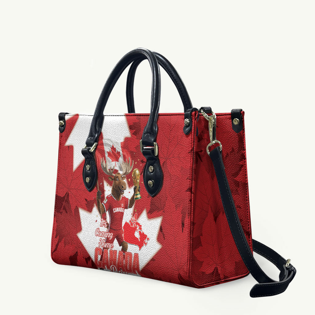 Canada Day Proud 2026 Leather Bag Canadian Moose Soccer Is Coming Home