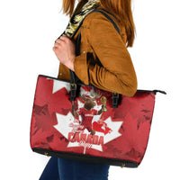 Canada Day Proud 2026 Leather Tote Bag Canadian Moose Soccer Is Coming Home