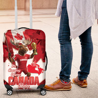 Canada Day Proud 2026 Luggage Cover Canadian Moose Soccer Is Coming Home