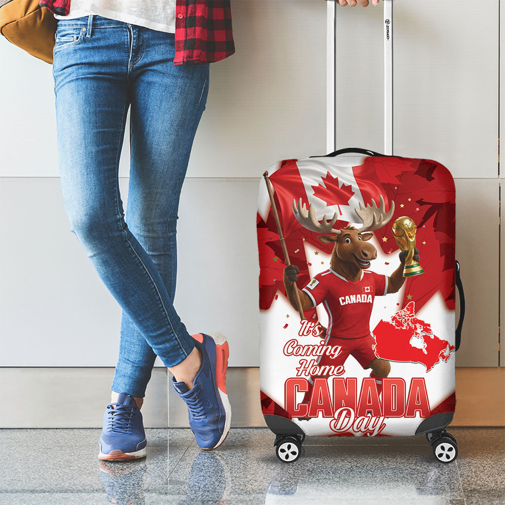 Canada Day Proud 2026 Luggage Cover Canadian Moose Soccer Is Coming Home