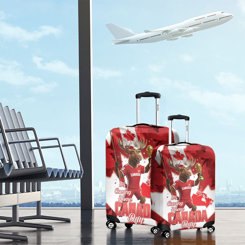 Canada Day Proud 2026 Luggage Cover Canadian Moose Soccer Is Coming Home